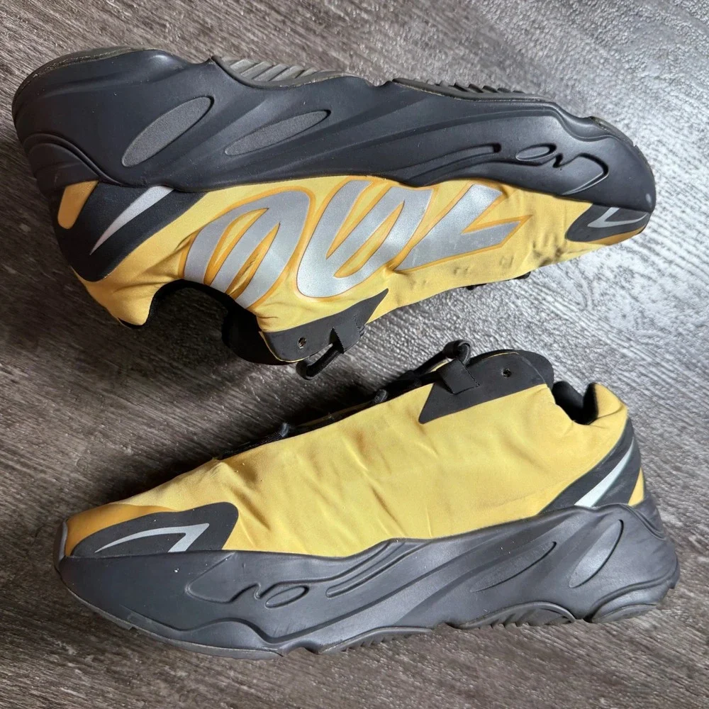 Adidas Yeezy Boost 700 MNVN Mens 12.5 Honey Flux Yellow Reflective  Sneaker
